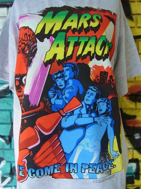 DEAD STOCK]-90's【giant】“MARS ATTACK !” PRINT T-Shirts - PA
LE