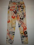 画像4: [USED]-90's【MOSCHINO JEANS】PAINTING HAND LONG PANTS (4)