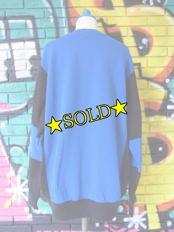 画像4: [USED]-90's【NUTMEG】“ORLANDO MAGIC” LOGO PRINT COLORBLOCK SWEAT (4)