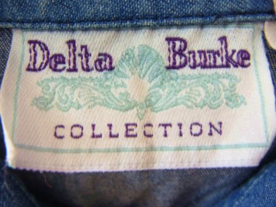 画像1: [USED]-80's【Delta Burke】STADS DESIGN DENIM L/S-Shirts