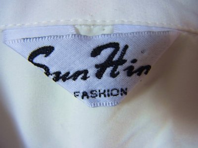 画像1: [USED]-90's【Sun Hin FASHION】GEOMETRY DESIGN DENIM L/S-Shirts