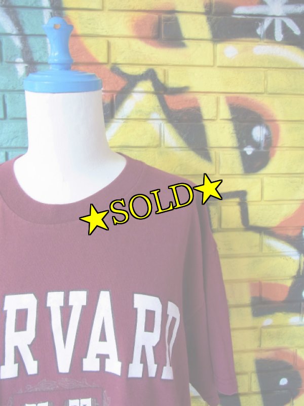 画像1: [USED]-90's【HARVARD】DESIGN PRINT T-Shirts (1)