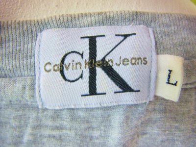 画像1: [USED]-90's【Calvin Klein Jeans】BIG LOGO PRINT -Shirts