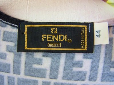 画像1: [USED]-90's【FENDI】W F ZUCCA DESIGN T-Shirts