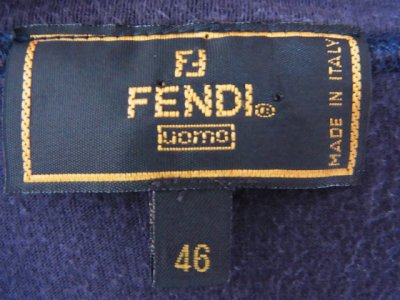 画像1: [USED]-90's【FENDI】LOGO EMBROIDARY T-Shirts