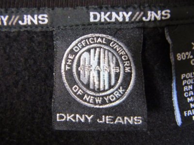 画像1: [USED]-90's【DKNY JEANS】EMBROIDERY CREWNECK SWEAT
