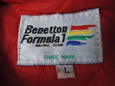 画像1: [USED]-80’s【Benetton】“Formula 1 RACING TEAM” VARSITY JACKET