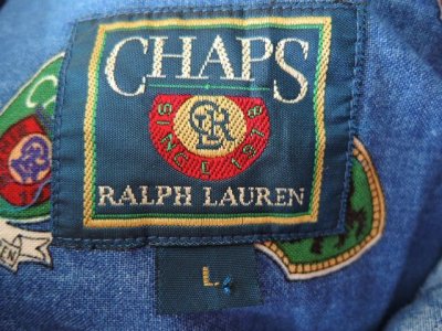 画像1: [USED]-90’s【CHAPS by Ralph Lauren】EMBLEM DESIGN L/S-SHIRTS
