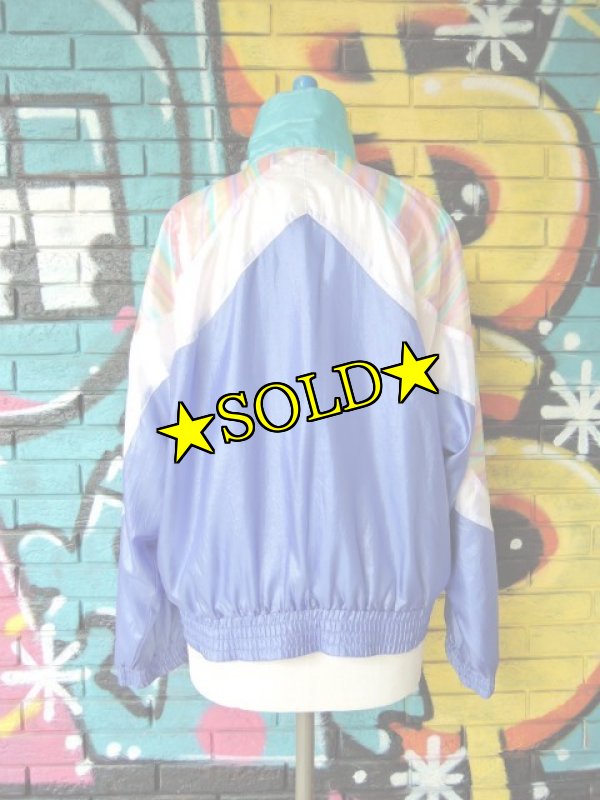 画像2: [USED]-90's【ellesse】PASTEL DESIGN NYLON JACKET (2)