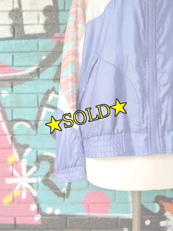 画像4: [USED]-90's【ellesse】PASTEL DESIGN NYLON JACKET (4)