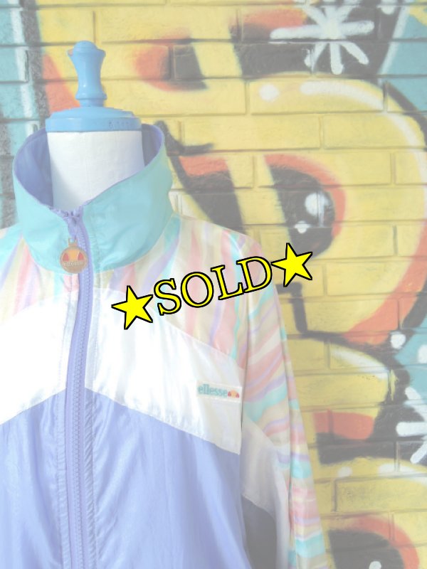 画像3: [USED]-90's【ellesse】PASTEL DESIGN NYLON JACKET (3)