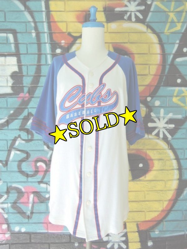 画像1: [USED]-90's【GENUINE MERCHANDIES】“CHICAGO CUBS SOSA 21” BASEBALL Shirts (1)