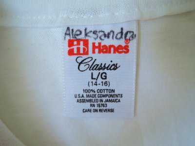 画像1: [USED]-80s【Hanes】FRINGE DESIGN CROPPED T-Shirts