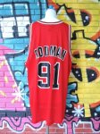 画像2: [USED]-90’s【Champion】“CHICAGO BULLS RODMAN 91” GAME Shirts-RED/XL(18-20) (2)