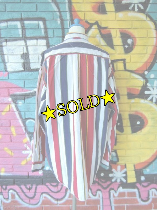 画像2: [USED]-90’s【TOMMY HILFIGER】STRIPE L/S-Shierts-(1) (2)