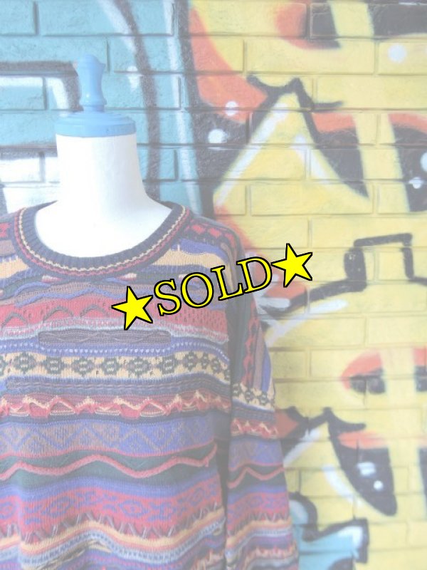 画像3: [USED]-90’s【FLORENCE TRICOT】Coogi STYLE DESIGN SWEATER (3)