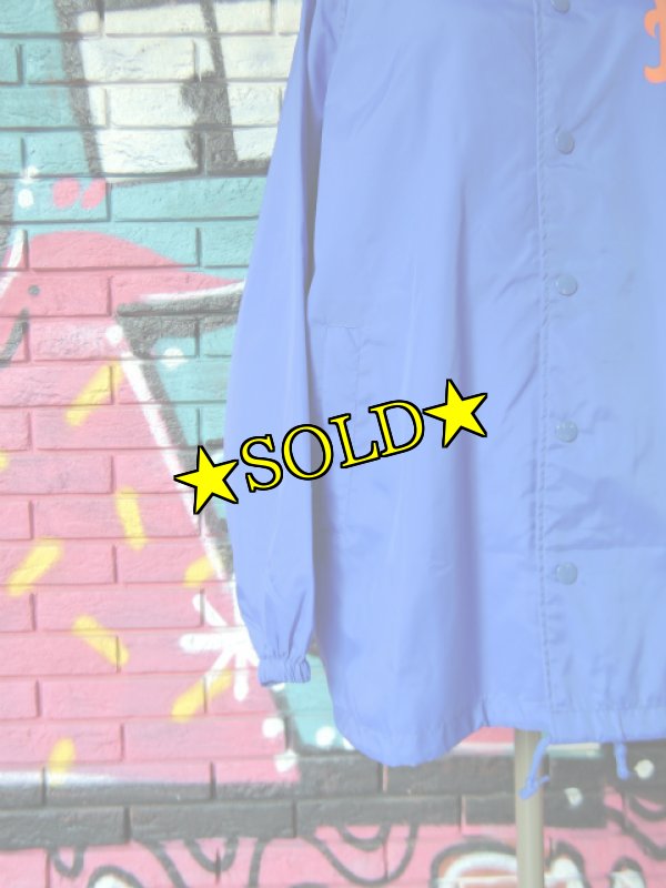 画像4: [DEAD STOCK]-2k's【Majestic】“NEW YORK METS” NYLON COACH JACKET (4)