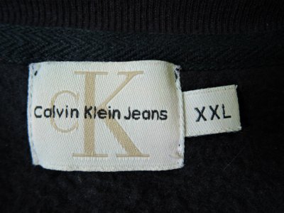 画像1: [USED]-90’s【Calvin Klein Jeans】EMBROIDERY LOGO DESIGN SWEAT