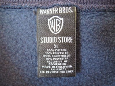 画像1: [USED]-90’s【Warner Bros】LOGO DESIGN EMBROIDERY SWEAT