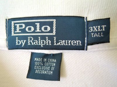 画像1: [USED]-90's【POLO by Ralph Lauren】BORDER DESIGN BIG POLO Shirts