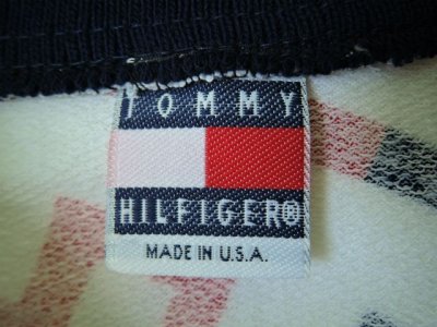 画像1: [USED]-90's【TOMMY HILFIGER-bootleg-】ALL OVER DESIGN POLO Shirts