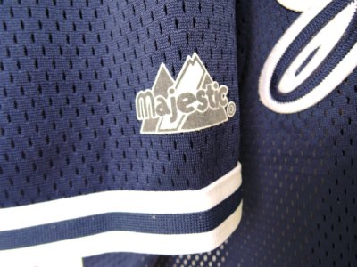 画像3: [USED]-90's【Majestic】“NEW YORK YANKEES” MESH BASEBALL Shirts-NAVY