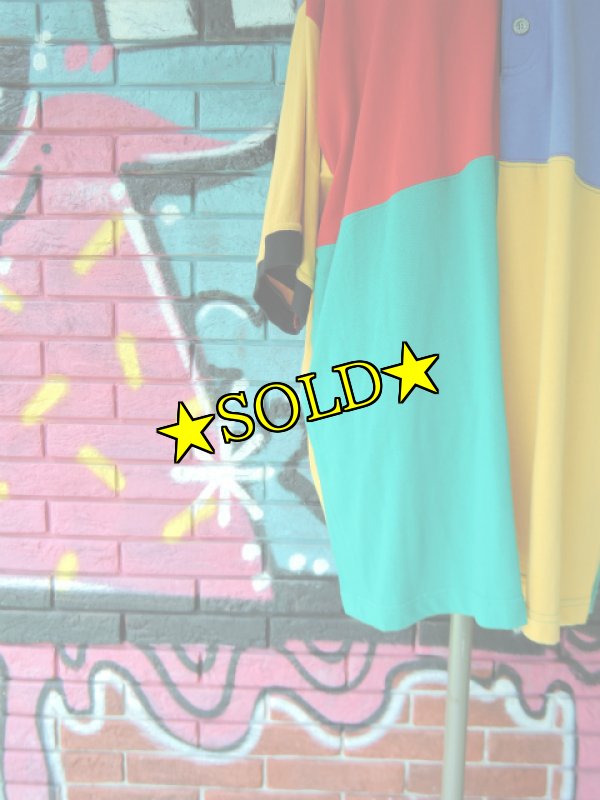 画像4: [USED]-90's【STRUCTURE】COLORBLOCK DESIGN POLO-Shirts (4)