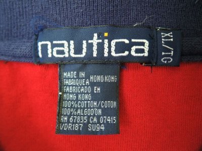 画像1: [USED]-90's【NAUTICA】COLORBLOCK DESIGN POLO-Shirts