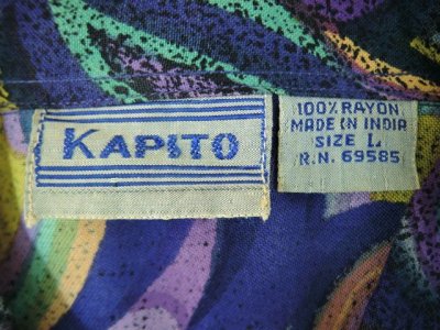 画像1: [USED]-90's【KAPITO】ALL OVER DESIGN L/S-Shirts 