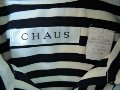 画像1: [USED]-90's【CHAUS】STRIPE DESIGN L/S-Shirts
