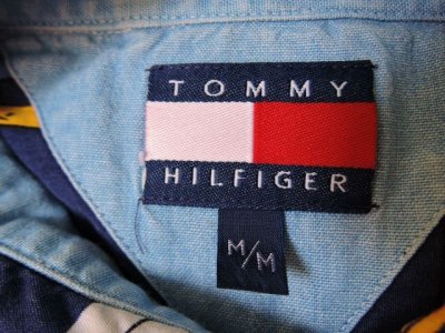 画像1: [USED]-90’s【TOMMY HILFIGER】ALL OVER DESIGN L/S-Shierts-FLAG