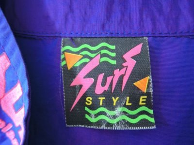 画像1: [USED]-80's【SURF STYLE】PULLOVER NYLON JACKET-PURPLE