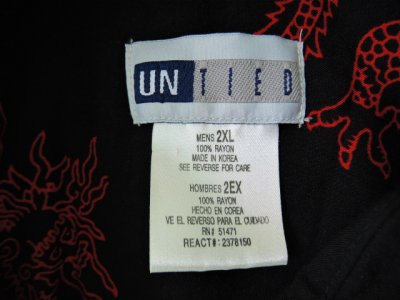 画像1: [USED]-90's【UNTIED】“DRAGON” ALL OVER DESIGN S/S-Shirts