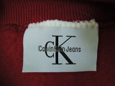 画像1: [USED]-90's【Calvin Klein Jeans-Bootleg-】EMBROIDERY DESIGN SWEAT