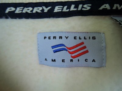 画像1: [USED]-90's【PERRY ELLIS AMERICA】EMBROIDERY DESIGN SWEAT