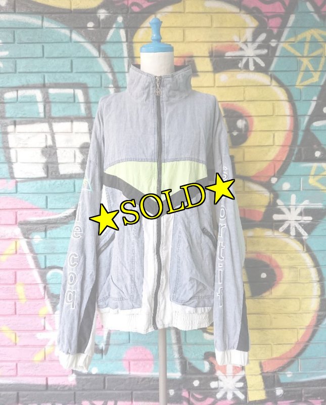 画像1: [USED]-90's【le coq sportif】COLORBLOCK NYLON JACKET (1)