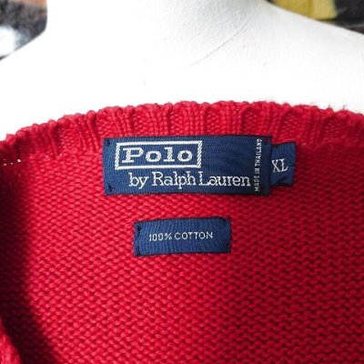 画像1: [USED]-90's【POLO by Ralph Lauren】COTTON KHINT VEST