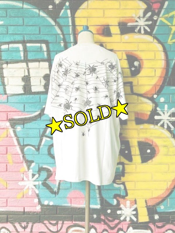 画像2: [USED]-90s【Hanes Fifty-Fifty】“SPIDER" PRINT TEE (2)