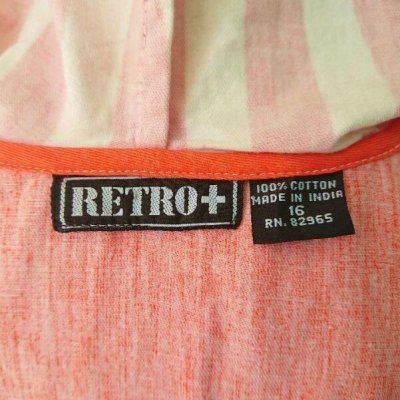 画像1: [USED]-90s【RETRO】STRIPE DESIGN HOODIE S/S SHIRTS