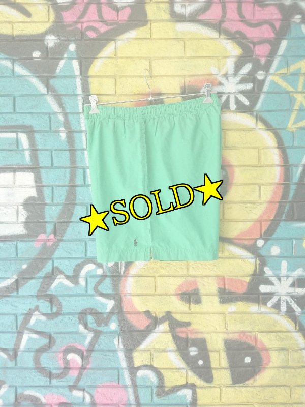 画像5: [USED]-90’s 【POLO SPORT】by Ralph Lauren SWIM TRUNKS-GREEN (5)
