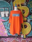 画像1: [USED]-90's【NAUTICA】"NAUTICA" FLONT LOGO PRINT TEE-ORANGE (1)