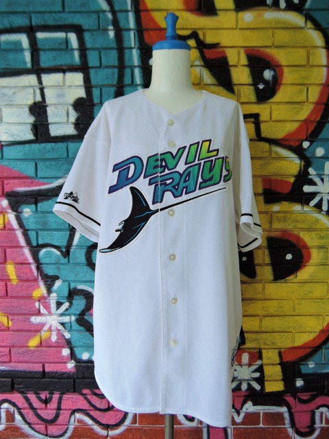 Vintage 90s Rare Tampa Bay Devil Rays Jose Canseco #33 Majestic Jersey  Medium
