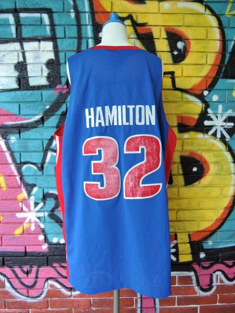 USED]-90's【NIKE】“DETROIT PISTONS HAMILTON 32” GAME Shirts